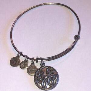 Alex And Ani 2016 Path of Life Eternity Infinity Silver Tone Bangle Bracelet